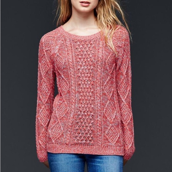 Gap Cable Knit Crewneck Sweater Size Large - Picture 1 of 5